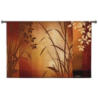 Flaxen Silhouette 53" Wide Wall Hanging Tapestry   #J9008