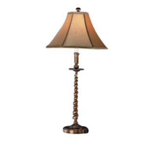 Antique Brass Twist Candlestick Table Lamp   #F3182