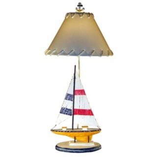 Yellow Sailboat Table Lamp   #24422