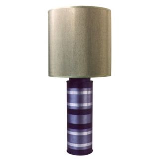 Babette Holland BlueStriped Mercury Cylinder Table Lamp   #97094