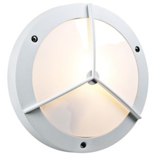 PLC White 14" Wide Round Ceiling or Wall Outdoor Light   #98085