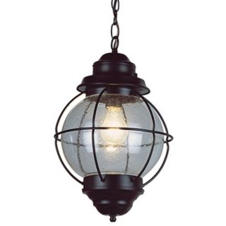 Tulsa Lantern 19" High Black Outdoor Hanging Light Fixture   #67368