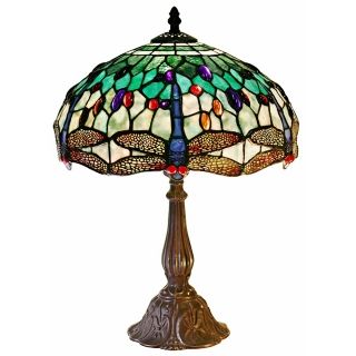 Dragonfly Motif Tiffany Style Table Lamp   #M5700