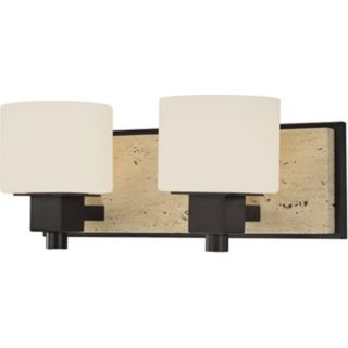 Travertine Collection 16" Wide Bathroom Wall Light   #K3389