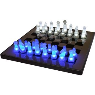 LED Glow Blue and White Chess Set   #K9048