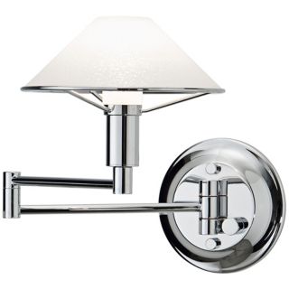 Holtkoetter Chrome with Satin White Swing Arm Wall Lamp   #U4616