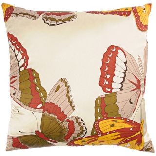 Butterfly 18" Square Decorative Pillow With Hidden Zipper   #V8922
