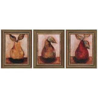 Set of 3 Pears Framed Wall Art   #J3831