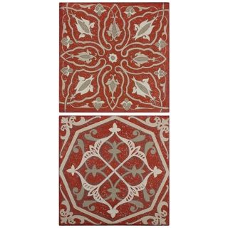 Uttermost Set of 2 Moroccan Tiles 20" Square Wall Art   #Y1447