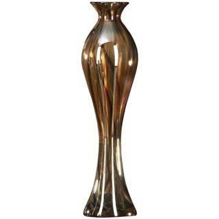 Caramel Swirl 19 3/4" High Art Glass Vase   #J0407