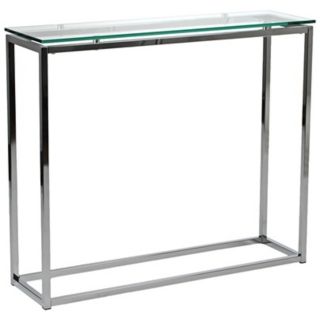 Sandor Clear Glass Console Table   #X7389