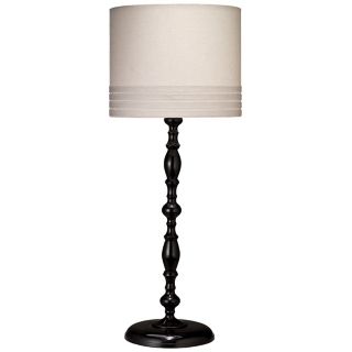 Jamie Young Marrakesh Linen and Cast Metal Black Table Lamp   #W5377