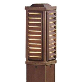 Rustic Bronze Square 35 1/4" High Path Light with Louvers   #M0864 M1330
