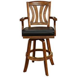 American Heritage Bradbury Suede 30" High Swivel Bar Stool   #T4681