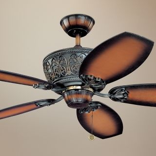 52" Casa Troubadour Dark Walnut Ceiling Fan   #00493