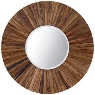 Greenbriar Hardwood 35" Round Wall Mirror   #R3846