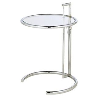 Eileen Grey Chrome and Glass Accent Table   #G4188