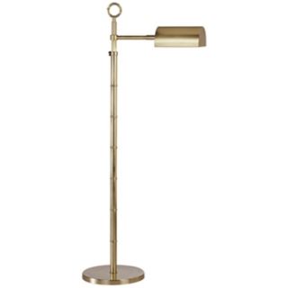 Meurice Antique Brass Finish Adjustable Pharmacy Floor Lamp   #J1673