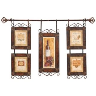 Uttermost Wine Collage 59" Wide Decorative Wall Art   #97980
