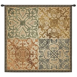 Wrought Iron Elegance 53" Wall Hanging Tapestry   #J8995
