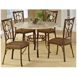 Hillsdale Brookside Scrolling Round 5 Piece Dining Set   #T5470