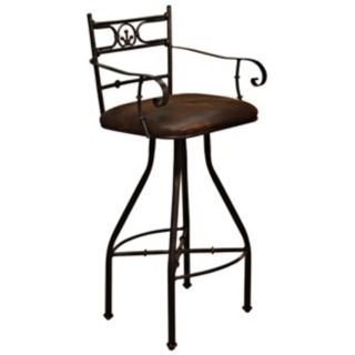 Valencia Indoor/Outdoor Swivel Bar Stool with Arms   #X1887