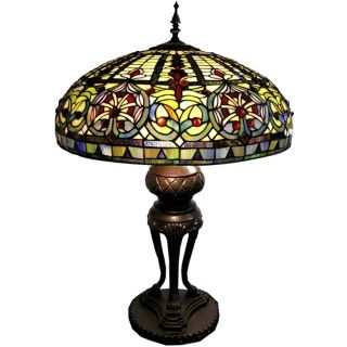 Emperor Tri Leg Tiffany Style Table Lamp   #61532