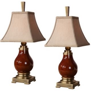 Red, Traditional Table Lamps