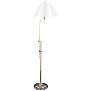 Westerly Satin Nickel Adjustable Floor Lamp with Cream Shade   #V0544