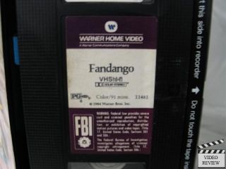 Fandango VHS Kevin Costner Judd Nelson Kevin Reynolds