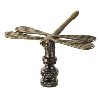 Antique Bronze Finish Dragonfly Lamp Shade Finial   #38329