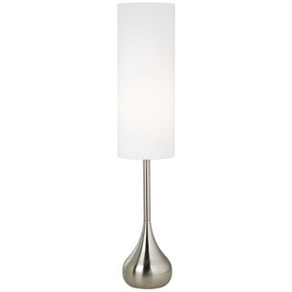 Possini Euro Brushed Steel Moderne Droplet Floor Lamp   #79456