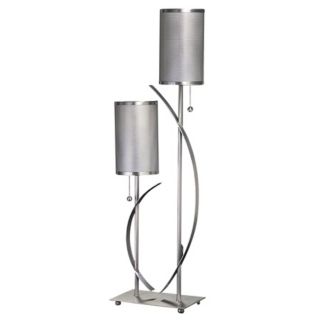 Metal Screen Tube Shade Twin Arm Table Lamp   #H1125