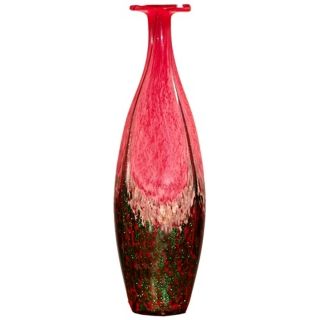 Dale Tiffany Flamingo Hand Blown Art Glass Vase   #X4898