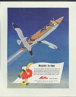 Delights to Come Matson Lines Ocean Liner Ad 1945