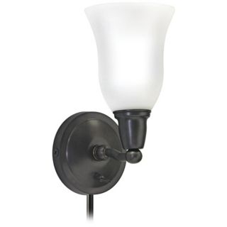 House of Troy Hyde Park Opal Oil Rubbed Bronze Wall Lamp   #X5610