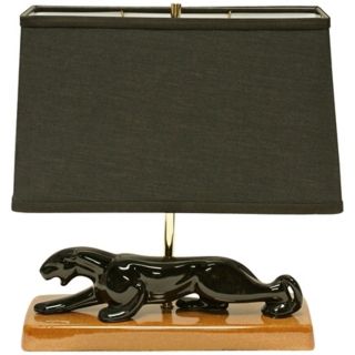 Haeger Potteries Panther with Black Shade Table Lamp   #U5551