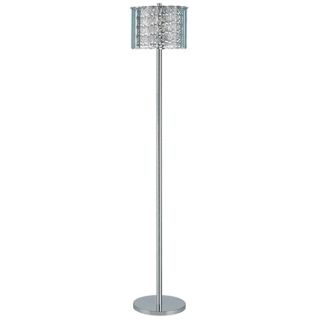 Lite Source Lucentio Chrome and Clear Glass Shade Floor Lamp   #K3148