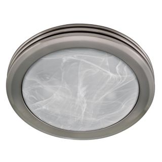 Hunter Brushed Nickel Saturn Bathroom Fan with Light   #81696