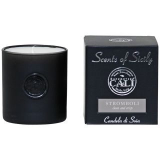 Scents of Sicily Stromboli Soy Black Candle   #Y4220