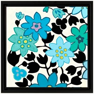 Lovely Blue Flowers II 18 1/2" High Floral Wall Art   #X0887