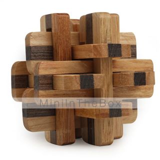 USD $ 3.49   Wooden IQ Brain Teasr 12 piece Lock IQ Puzzle Magic Cube
