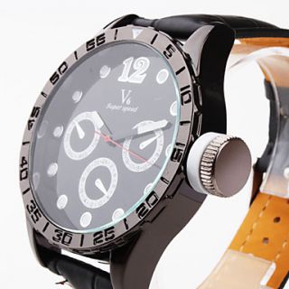 USD $ 8.69   Fashionable PU Band Wrist Watch For Men,