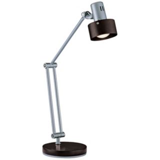 Lite Source Silver Walnut Adjustable Desk Lamp   #H4786