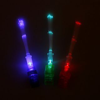 USD $ 2.83   Multi color LED Flashing Fibre Optics Finger Lights (6