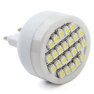 G9 24 3528 SMD 1.3W 80LM 6000 6500K Natural White Light LED Spot Bulb