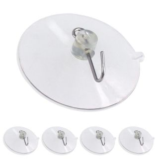 Set of 4 Jumbo 3 Silicone Suction Cup Hanger Hooks   Hold up to 10