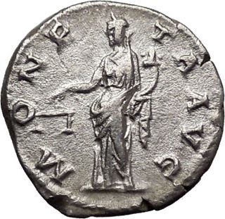 RARE Silver Ancient Roman Coin Juno Moneta Protectress of Funds