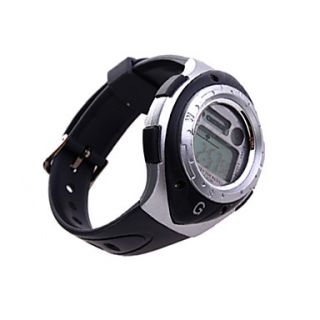 USD $ 2.86   Waterproof EL Digital Stopwatch Sport Wristwatch (Black