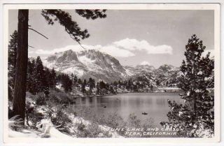 Real Photo Postcard June Lake Carson Peak CA